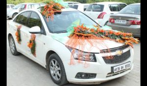 Wedding car decoration