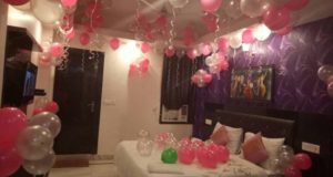 romantic flower and balloon decoration gurgaon delhi noida