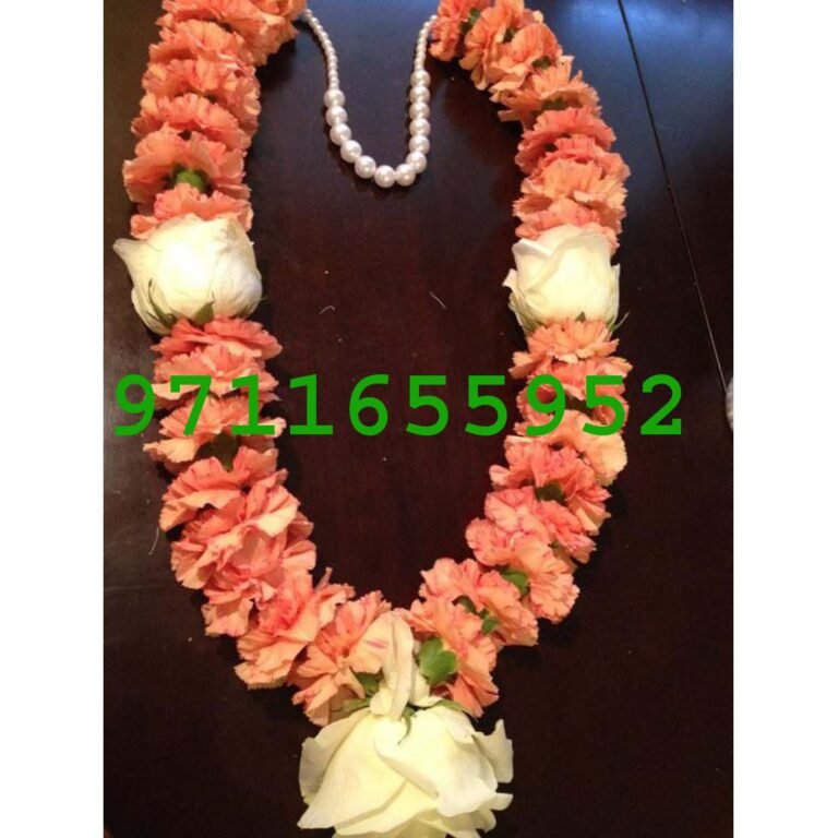 Red Rose And White Guldvari Jaimala Garland > Flowers Delivery Gurgaon
